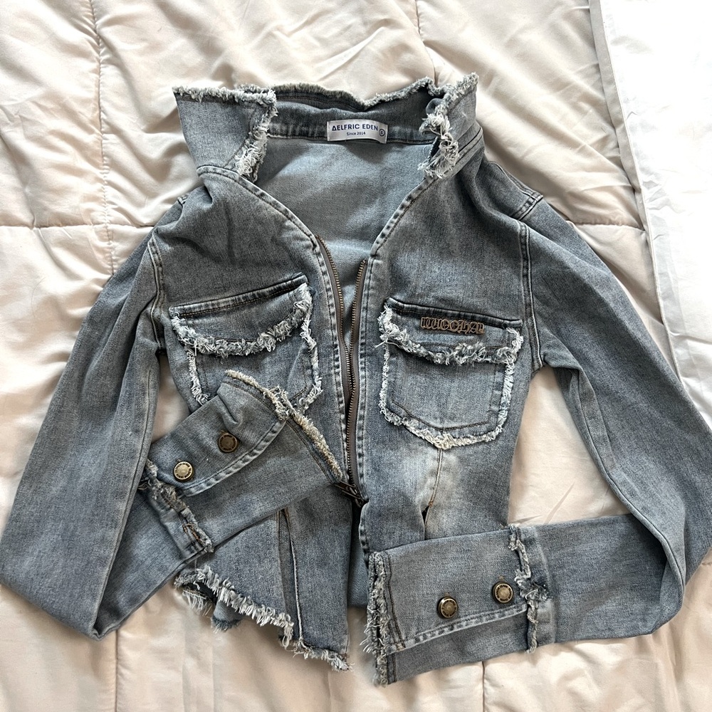 Aelfric Eden Denim Distressed Top